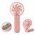 Ventilador portátil plegable con 3 velocidades IBERA - Rosa Claro