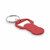 Llavero abrebotellas de aluminio reciclado Clave - Rojo