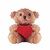 Osito de peluche con corazón Cuddle - Rojo
