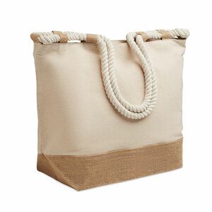 Bolsa de playa de lona de algodón y yute MAKENK