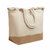 Bolsa de playa de lona de algodón y yute MAKENKE - Beige