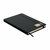 Libreta A5 de pana dura RPET Cordi Note - Negro