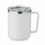 Taza de doble pared de acero inoxidable reciclado Cocoa - Blanco