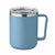 Taza de doble pared de acero inoxidable reciclado Cocoa - Azul Petróleo