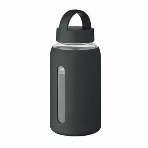 Botella de vidrio de borosilicato con funda de silicona Boris