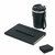 Set de regalo de acero y aluminio reciclado Engage - Negro