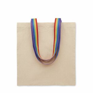 Bolsa totebag de algodón con asas arcoíris AURORA
