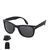 Gafas de sol plegables UV400 con funda Lyron - Negro