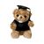 Peluche de graduación con toga Kamor - Negro