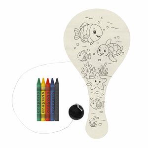 Set creativo de raqueta de madera para colorear Jarnal