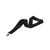Lanyard de poliéster rpet Dycoun - Negro