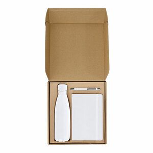 Set de bloc de notas bolígrafo y bidón térmico Rymarek