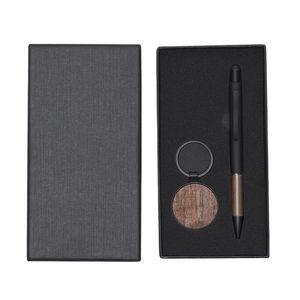 Set de bolígrafo y llavero de madera de nogal Lonlok