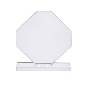 Placa trofeo de cristal octogonal Xinobar