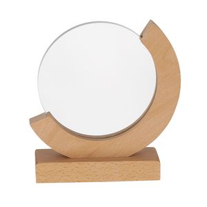 Placa trofeo circular de cristal y madera Xiflex