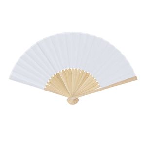 Abanico de bambú con tela poliéster Mynor