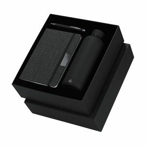 Set de bloc de notas bolígrafo y bidón térmico Keplix