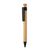Bolígrafo de bambú con clip de trigo - Negro
